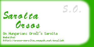sarolta orsos business card