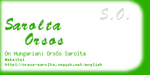 sarolta orsos business card